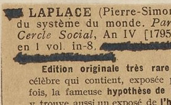 LAPLACE, Pierre-Simon de (1749-1827) Exposition du système du monde