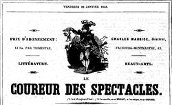 Accéder à la page "Coureur des spectacles (Le)"