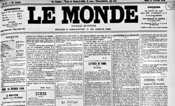 Accéder à la page "Monde (Le)"