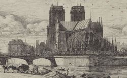 Charles Meryon, L'abside de Notre-Dame de Paris, 1854