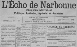 Accéder à la page "Écho de Narbonne (L') "