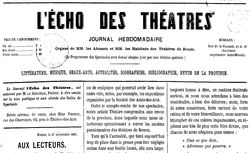 Accéder à la page "Écho des théâtres (L')"