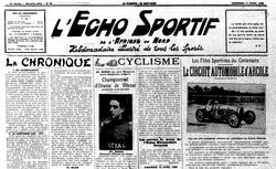 Accéder à la page "Écho sportif de l’Oranie (L')"