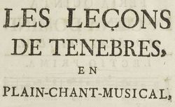 Accéder à la page "Leçons de ténèbres"