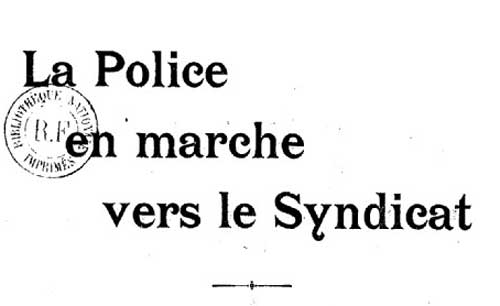 La police en marche vers le syndicat