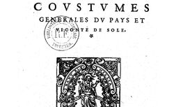 Accéder à la page "Coustumes generales du pays et viconte de Sole "