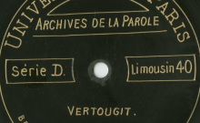 Enregistrements réalisés dans le village de Vertougit le 24 août 1913 (2 disques)