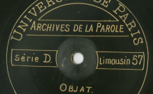 Accéder à la page "Dialogue sur la lessive / Jeanne Lascaux (62 ans, laveuse) et Jeanne Lachaud (22 ans, repasseuse), voix."