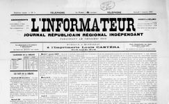 Accéder à la page "Informateur (L'). Journal républicain régional"