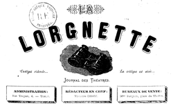 Accéder à la page "Lorgnette (La) : Journal des théâtres"