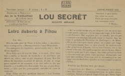 Accéder à la page "Secrèt (Lou), buletin mesadié"