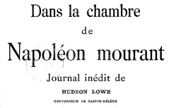 Accéder à la page "Lowe, sir Hudson, Journal inédit"