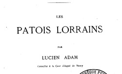 Accéder à la page "Adam, Les patois lorrains"