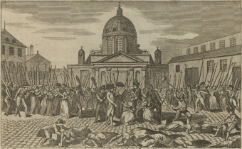 Terrible massacre de femmes dont l'histoire n'a jamais donné l'exemple : le 3 7.bre 1792 des hommes ivres du sang versé... 