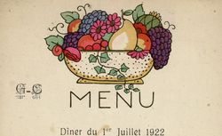 Dîner. Indre-et-Loire. 1er juillet 1922