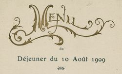  Déjeuner. Bléré. 10 août 1909. 