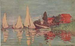 Régates à Argentueil, Claude Monet, reproduit dans Claude Monet, Paris (25, bd de la Madeleine) : Les éditions Bernheim-Jeune, 1921, par Arsène Alexandre