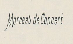 Accéder à la page "Morceau de concert"