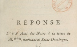 Accéder à la page "Recueils de pièces imprimées concernant les colonies, 1ère série, tome 43"