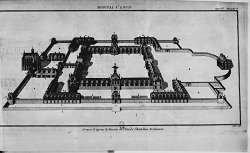 Hôpital St-Louis. Gravé d'après le dessin de Claude Chatillon, architecte