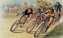 Coureurs cyclistes : [affiche sans lettre]