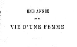 Une année de la vie d’une femme