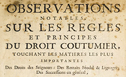 Accéder à la page "Observations notables sur les règles et principes du droit coutumier"