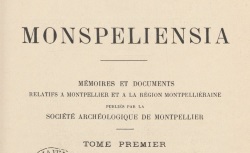 Accéder à la page "La Société archéologique de Montpellier et ses publications"