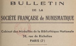 Accéder à la page "Annuaire de la Société française de numismatique et d'archéologie"