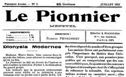 Accéder à la page "Pionnier (Le)"