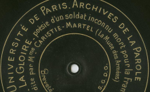 Accéder à la page "Les soldats de l'an II / Victor Hugo, auteur ; Mme Caristie-Martel (La Muse des armées), voix ; La gloire : poésie d'un soldat inconnu mort pour la France / Mme Caristie-Martel (La Muse des armées), voix."