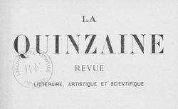 Accéder à la page "Quinzaine (La)"