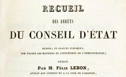 Accéder à la page "Recueil des décisions du Conseil l’Etat"