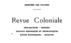 Accéder à la page "Revue coloniale"