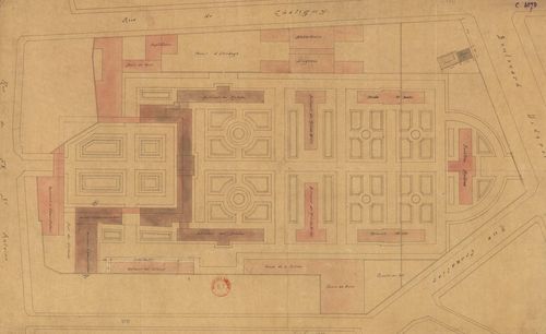 Plan de l'hôpital Saint-Antoine.