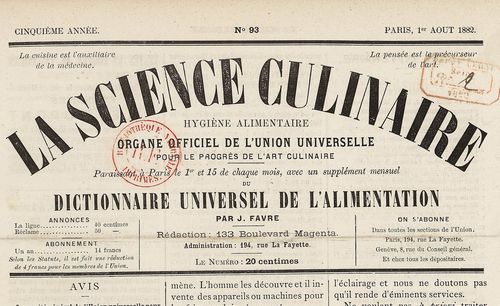 Accéder à la page "Science culinaire (La) : hygiène alimentaire"