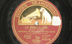 Disque NC Gramophone K 5118 - L'orchestre Sousa est un ensemble américain fondé par John Philip Sousa en 1882, directeur de la United States Marine Band lorsqu'il créa l'orchestre qui porte son nom- source : BnF/gallica.bnf.fr