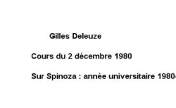 Sur Spinoza. Cours de Gilles Deleuze (1980-1981) - BnF - Gallica