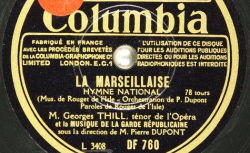 Disque NC Columbia DF 760 - Georges Thill (1897-1984) est un ténor français de l'Opéra de Paris - source : BnF/gallica.bnf.fr