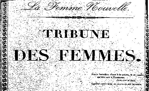 Accéder à la page "Femme nouvelle (La). Tribune des femmes "