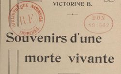 Accéder à la page "Souvenirs d'une morte vivante"