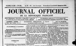 Accéder à la page "Journal officiel"