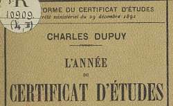 L'Année du certificat d'études