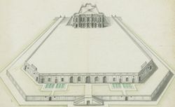 Elévation perspective de l'Observatoire, Paris, 1667