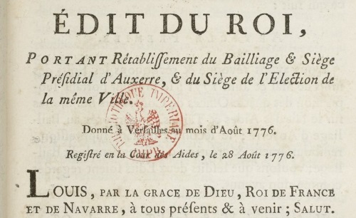 Accéder à la page "Droit et réglementation d'Ancien Régime"