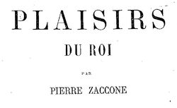 Les Plaisirs du roi  (1847) 