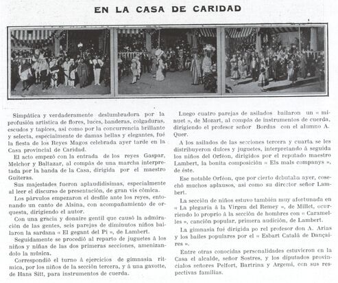 En la Casa de Caridad. Terrae latinae : revue hebdomadaire illustrée, numéro du 11 janvier 1912