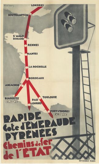 Affiche pour les Chemin de fer de l'Etat